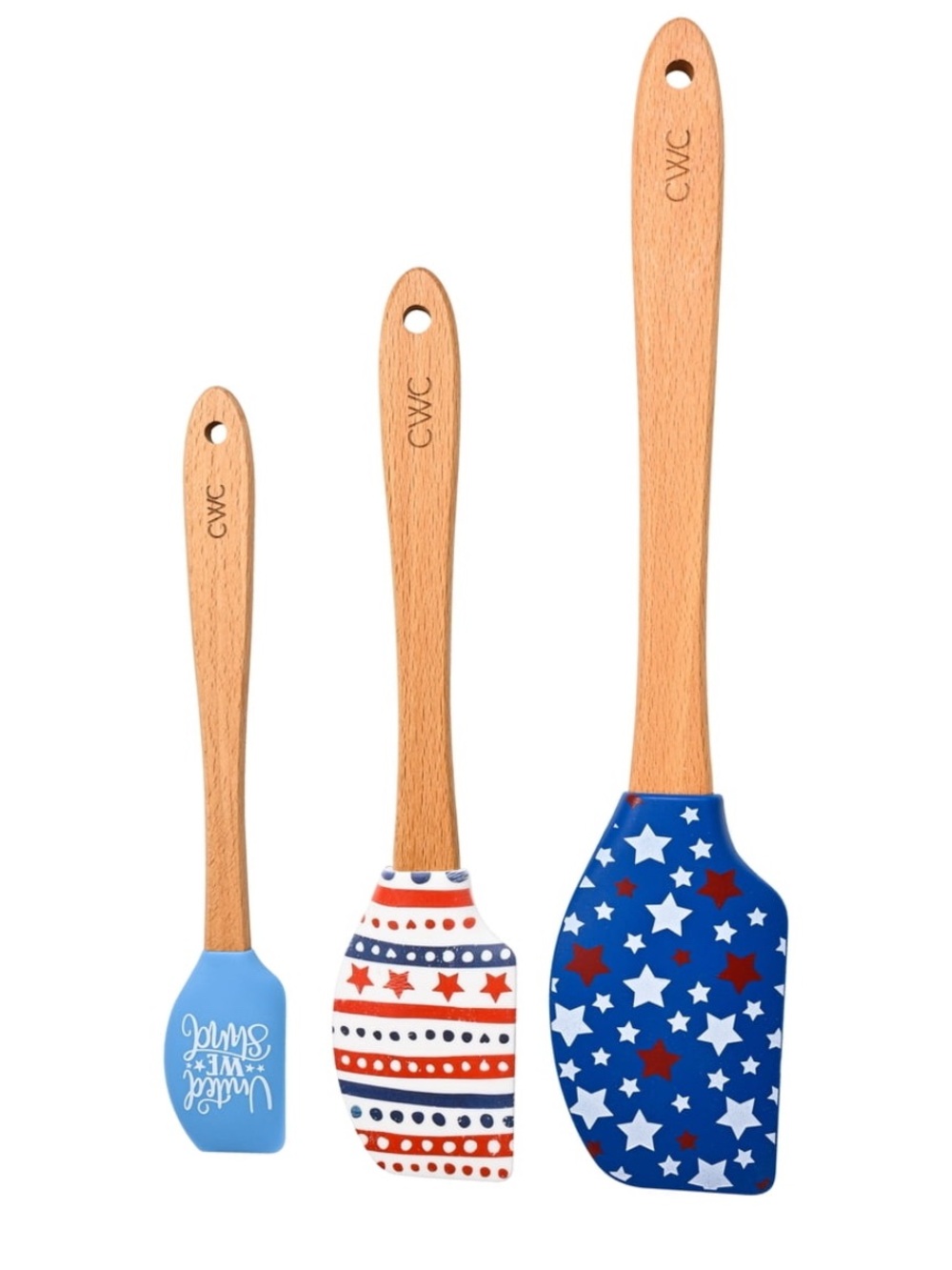 CWC Cook With Color 3 Piece Spatula Set 4th July United We Stand Stars Stripes